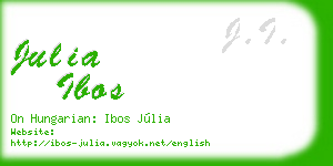 julia ibos business card
