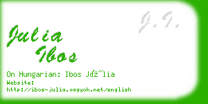 julia ibos business card